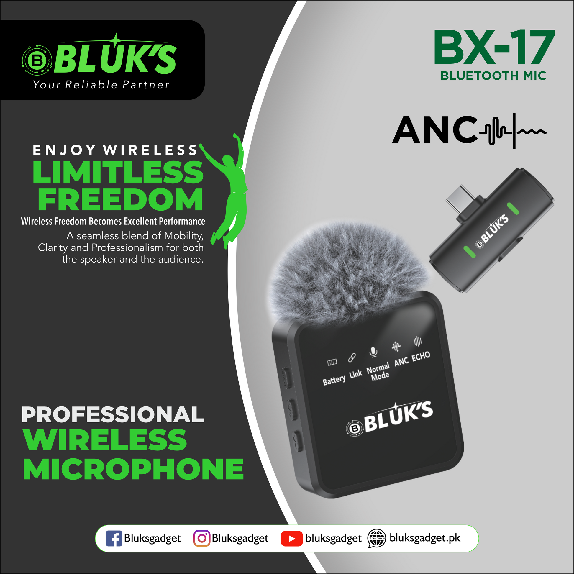 BLUKS BX 17 WIRELESS MIC