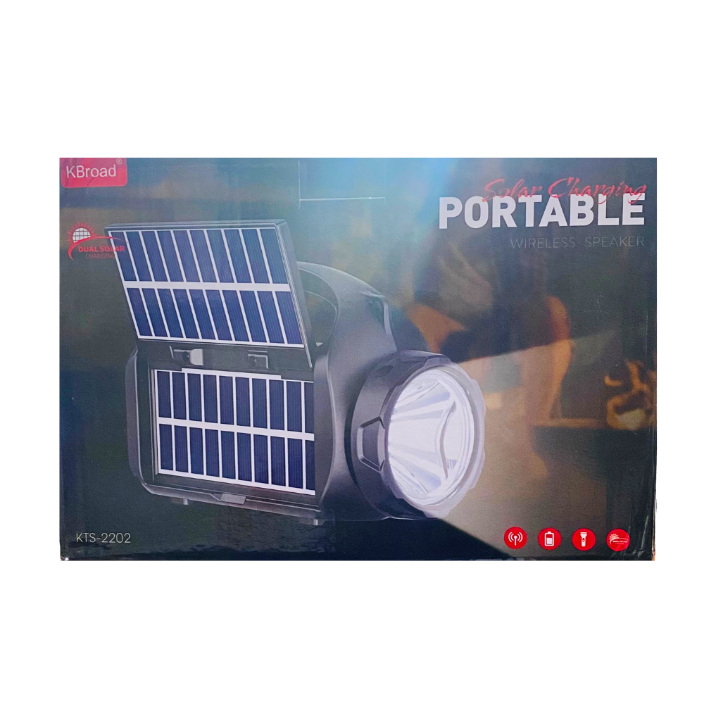 PORTABLE WIRELESS SOLAR CHARGE SPEAKER KTS @@)@ DUAL SOLAR MP3